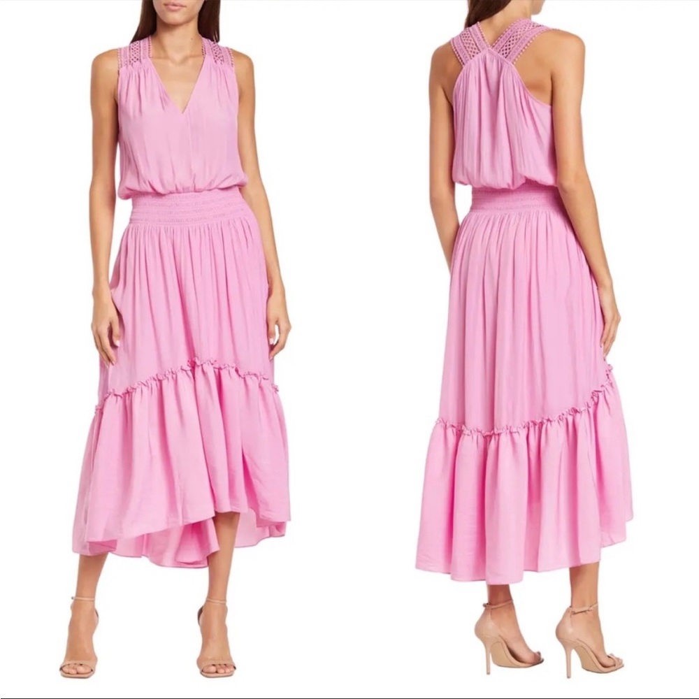 Ramy Brook Peony Pink Samantha Maxi Dress Large